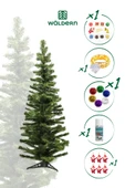 Waldern Luxury 120 Cm Yılbaşı Çam Ağaç Seti 5 Metre Peri Ledli Ve Yılbaşı Süsleri Paketi Kar Spreyi thumbnail 1