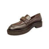 VENÜS 2411551K KALIN TABAN TOKALI LOAFER DERİ KADIN AYAKKABI thumbnail 4