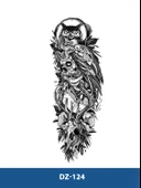 DZ-124 BAYKUŞ VE KURUKAFA DESEN GEÇİCİ KOL DÖVMESİ-TATTO thumbnail 1