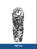 TQB-182 SAAT VE KADIN DESEN GEÇİCİ KOL DÖVMESİ-TATTO thumbnail 1