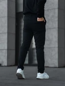 Erkek Diagonel Mikro dokulu Cepli Pantolon - Siyah thumbnail 3