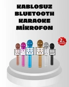 Kablosuz Bluetooth Karaoke Mikrofon Yankı Efektli - 1