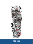 TQB-166 EJDERHA DESEN RENKLİ GEÇİCİ KOL DÖVMESİ-TATTO thumbnail 1