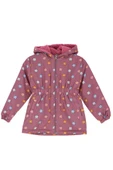 Kız Çocuk İçi Peluş Astarlı-Desenli-Kapüşonlu-Beli Lastikli Mont 12363 thumbnail 2