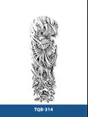 TQB-314 ANKA KUŞU VE GÜL DESEN GEÇİCİ KOL DÖVMESİ-TATTO thumbnail 1