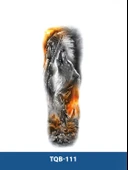 TQB-111 KIZILDERİLİ VE KURT DESEN RENKLİ GEÇİCİ KOL DÖVMESİ-TATTO - 1