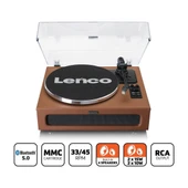 LS-430BN 4 Dahili Hoparlörlü Bluetoothlu Pikap Plak Çalar Kahverengi thumbnail 2