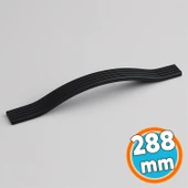 Mobilya Kulpu Çizgili Model Dayanıklı Uzun Ömürlü Modern Dekoratif Tasarım 288 mm Siyah Metal thumbnail 1