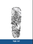 TQB-197 SAVAŞCI VE MASKE DESEN GEÇİCİ KOL DÖVMESİ-TATTO thumbnail 1