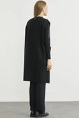 Cepli Uzun Yün Triko Yelek - Siyah thumbnail 5
