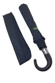 Snotline-April Deri Saplı Erkek Şemsiye Kahverengi Sap Çanta Boy Baston Saplı 100 Cm Çap 45 Cm Boy - 6