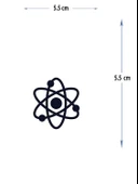 MED-142 YARI KALICI MOLEKÜL-ATOM DESEN DÖVME-TATTO thumbnail 1