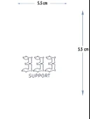 MED-112 YARI KALICI 333 SUPPORT-DESTEK DAYANAK YAZILI DÖVME-TATTO thumbnail 1