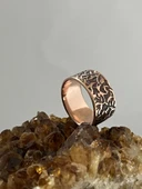 Melisa MoonCo, Saf Bakır Yüzük, Ağaçkabuğu Eskitme Desenli - 2