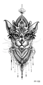 FF-130 ORTA BOY ETNİK KEDİ DESEN GEÇİCİ DÖVME-TATTO thumbnail 1