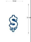 MED-036 YARI KALICI ERİYEN DOLAR DESEN DÖVME-TATTO thumbnail 1