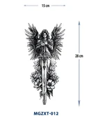 MGZXT-012 SAVAŞCI MELEK DESEN GEÇİCİ YARIM KOL KAPLAMA DÖVMESİ-TATTO thumbnail 1