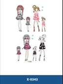 X-343 ANNE KIZ ÇOKLU DESEN GEÇİCİ DÖVME-TATTO thumbnail 1