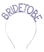 Kristal Taşlı Gümüş Renk Bride To Be Gelin Tacı - 1