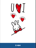 X-464 I LOVE YOU-SENİ SEVİYORUM TAŞVAN VE KALP DESEN GEÇİCİ DÖVME-TATTO thumbnail 1