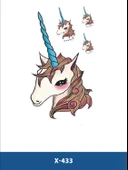 X-433 BOYNUZLU AT ÇOKLU DESEN GEÇİCİ DÖVME-TATTO thumbnail 1