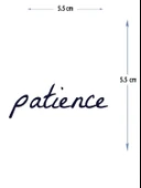 MED-174 YARI KALICI PATİENCE-SABIR TAHAMMÜL YAZILI DÖVME-TATTO thumbnail 1