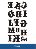 FF-003 ORTA BOY KALIN PUNTO HARFLER YAZILI GEÇİCİ DÖVME-TATTO thumbnail 1