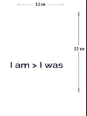 MED-170 YARI KALICI I AM > I WAS - BEN GEÇMİŞİMDEN BÜYÜĞÜM DESEN DÖVME-TATTO thumbnail 1