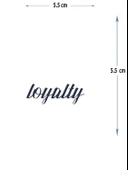 MED-103 YARI KALICI LOYALTY-BAĞLILIK DESEN DÖVME-TATTO thumbnail 1