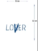 MED-119 YARI KALICI LOVER-LOSER SEVGİLİ-MAĞLUP YAZILI DÖVME-TATTO thumbnail 1