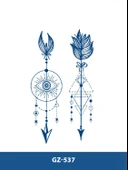 GZ-537 ORTA BOY YARI KALICI ÇİFT ŞEMATİK DESEN DÖVME thumbnail 1