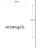 MED-081 YARI KALICI STRENGTH- GÜÇ KUVVET YAZILI DÖVME-TATTO thumbnail 1