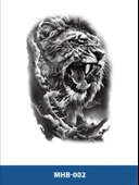 MHB-002 ORTA BOY KÜKREYEN ASLAN DESEN GEÇİCİ DÖVME-TATTO thumbnail 1