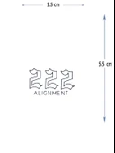 MED-113 YARI KALICI 222 ALIGMENT-SIRALAMA YAZILI DÖVME-TATTO thumbnail 1