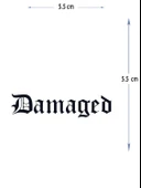 MED-031 YARI KALICI DAMAGED-HASARLI MAHVOLMUŞ YAZILI DÖVME-TATTO thumbnail 1