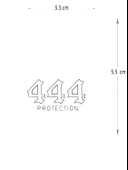 MED-111 YARI KALICI 444 PROTECION-MUHAFAZA YAZILI DÖVME-TATTO thumbnail 1