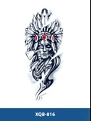XQB-816 ORTA BOY KIZILDERİLİ KADIN DESEN GEÇİCİ DÖVME-TATTO thumbnail 1