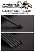 Odunsuz Grafiti Kalemi 12 Renk ve 6 Siyah 1 Paket Odunsuz Kömür Kalemi Füzen Çizim Eskiz Kalemi Karakalem Kalemi - 8