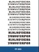 FF-005 ORTA BOY ALFABETİK HARFLER YAZILI GEÇİCİ PARMAK DÖVME-TATTO thumbnail 1