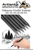 Odunsuz Grafiti Kalemi 12 Renk ve 6 Siyah 1 Paket Odunsuz Kömür Kalemi Füzen Çizim Eskiz Kalemi Karakalem Kalemi - 5