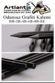 Odunsuz Grafiti Kalemi 12 Renk ve 6 Siyah 1 Paket Odunsuz Kömür Kalemi Füzen Çizim Eskiz Kalemi Karakalem Kalemi - 7