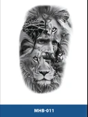 MHB-011 ORTA BOY ASLAN VE YÜZ DESEN GEÇİCİ DÖVME-TATTO thumbnail 1