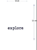 MED-033 YARI KALICI EXPLORE-KEŞFETMEK YAZILI DÖVME-TATTO thumbnail 1