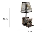 C1619 DEKORATİF METAL ABAJUR FOTOGRAF MAKİNASI BİBLO - 2