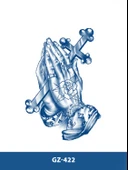 GZ-422 ORTA BOY YARI KALICI DUA EDEN EL DESEN DÖVME thumbnail 1