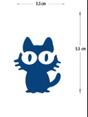 MED-167 YARI KALICI ŞAŞKIN KEDİ DESEN DÖVME-TATTO thumbnail 1