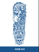 GZQB-034 YARI KALICI KEÇİ KADIN VE GÜL DESEN KOL DÖVMESİ-TATTO thumbnail 1