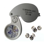 Mini 40X25Mm Takı Büyüteç Cep Büyüteç Teftiş Elmas Pullar Madeni Kontrol Lup Mg21011 - 1