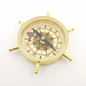 Estetik Tasarım Dümen Model Pirinç Pusula - 1