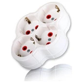 Fetih Dörtlü Topraklı Fişli Priz - 1